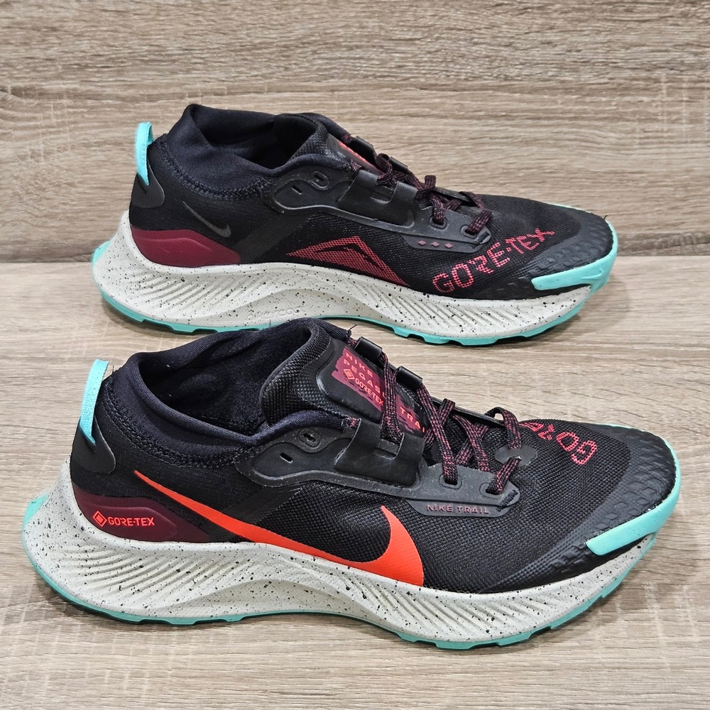 Nike Pegasus Trail 3 GORE-TEX Black Crimson Turquoise DC8793-002‎ Mens 8 Shoes